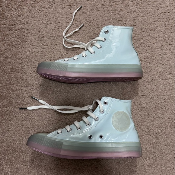 Converse Chuck Taylor All Star Unisex Teal & Pink High Top Sneakers - Picture 6 of 8
